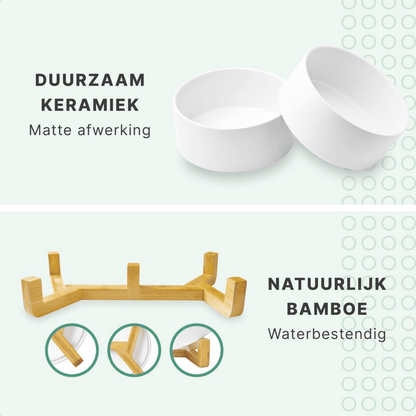 Keramische Voerbak - Set van 2