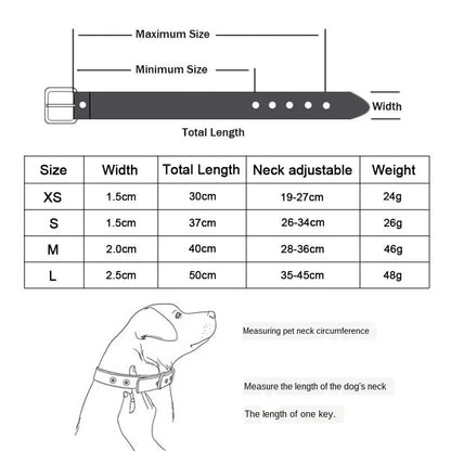 Leren Hondenhalsband met Botdecoratie