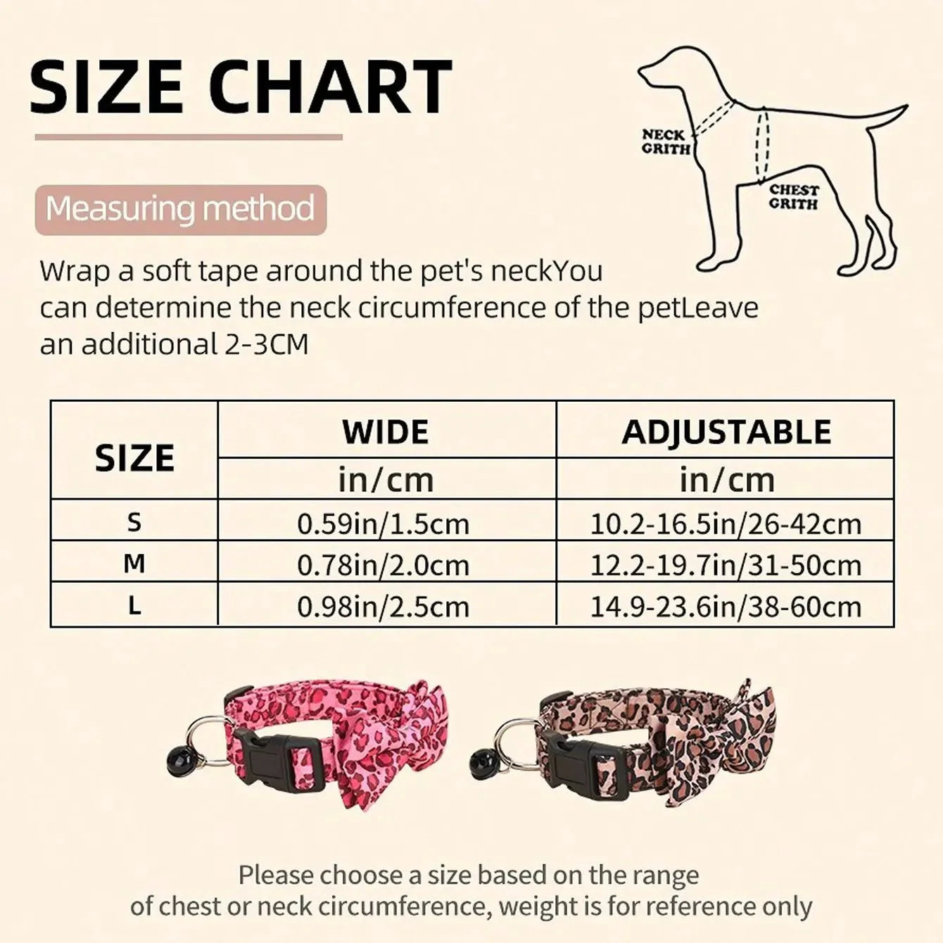 Luxe Halsband met Luipaardprint en Afneembare Strik