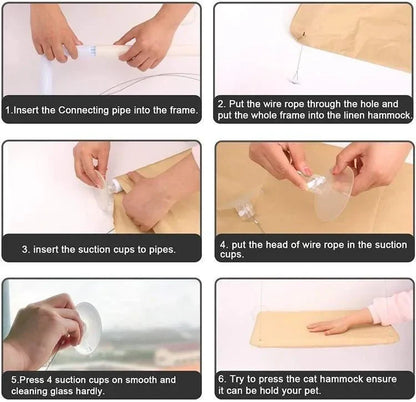 Kattenmand Raamhangmat Ademend Oxford – Comfortabel Slaapplekje