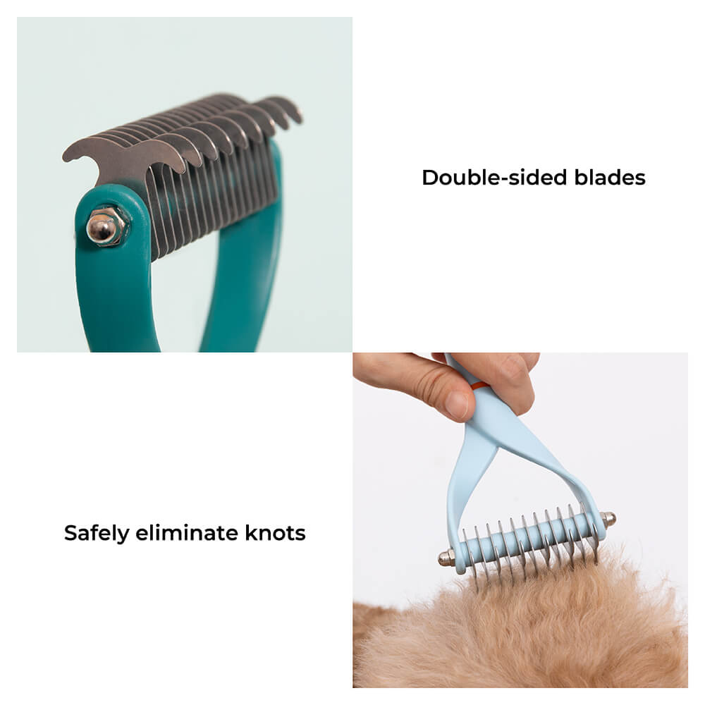 Pet Safe Dematting Kam met Dubbele Bladen