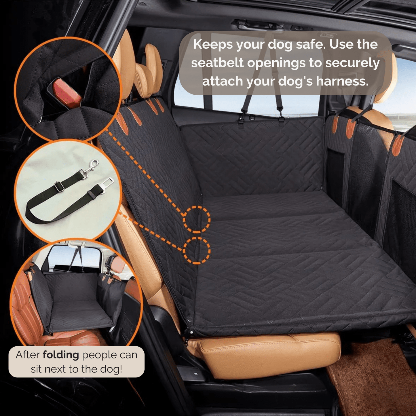 Petcruiser Achterbank Bescherming - Hondenkleed Auto - Waterdichte Auto Hondenmat voor Achterbank