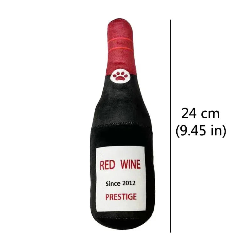 Pluche Hondenspeeltje Drankfles – Piepend Kauwspeelgoed