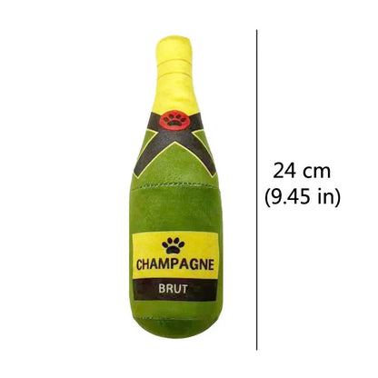 Pluche Hondenspeeltje Drankfles – Piepend Kauwspeelgoed