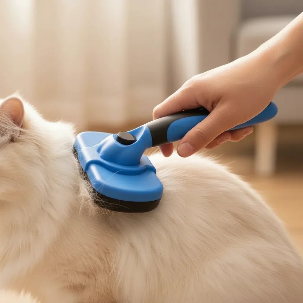EasyBrush Hondenborstel en Kattenborstel – Zachte RVS Pinnen Ergonomisch