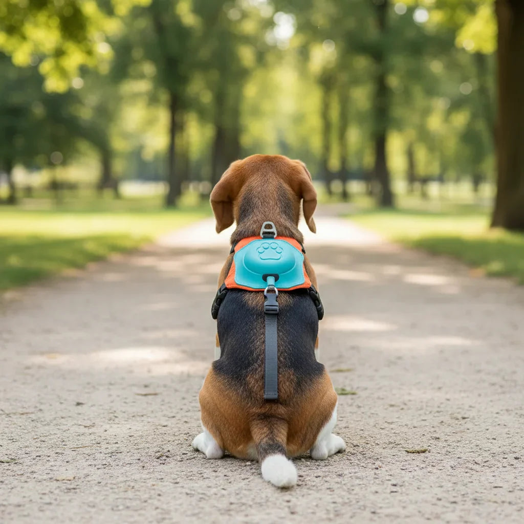 PawGuard Hondenharnas – No-Pull Verstelbaar Tuig Met Automatische Leiband - Hondentuig