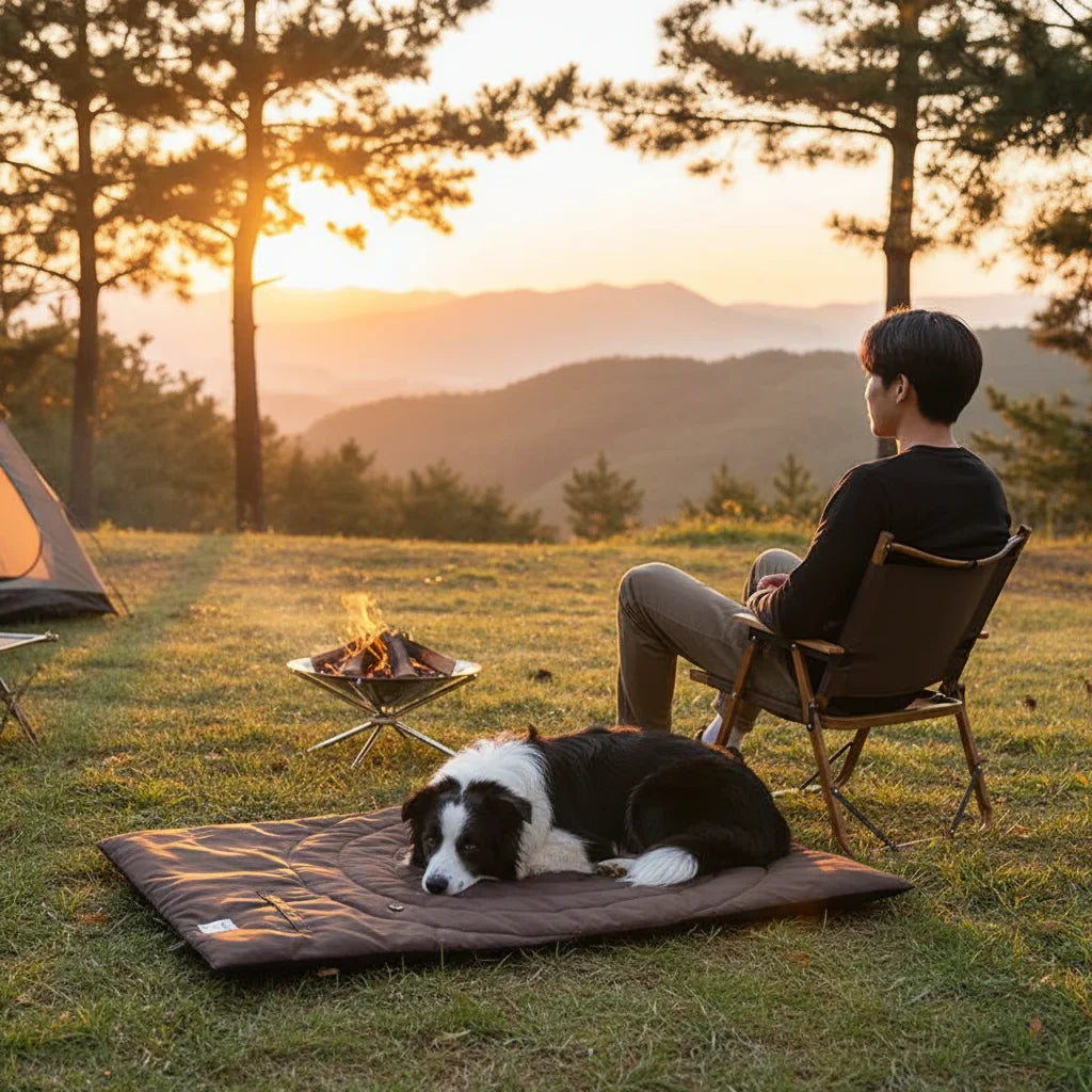 TravelBed Hondenkussen Opvouwbaar Waterdicht – Polyester Mat Voor Onderweg