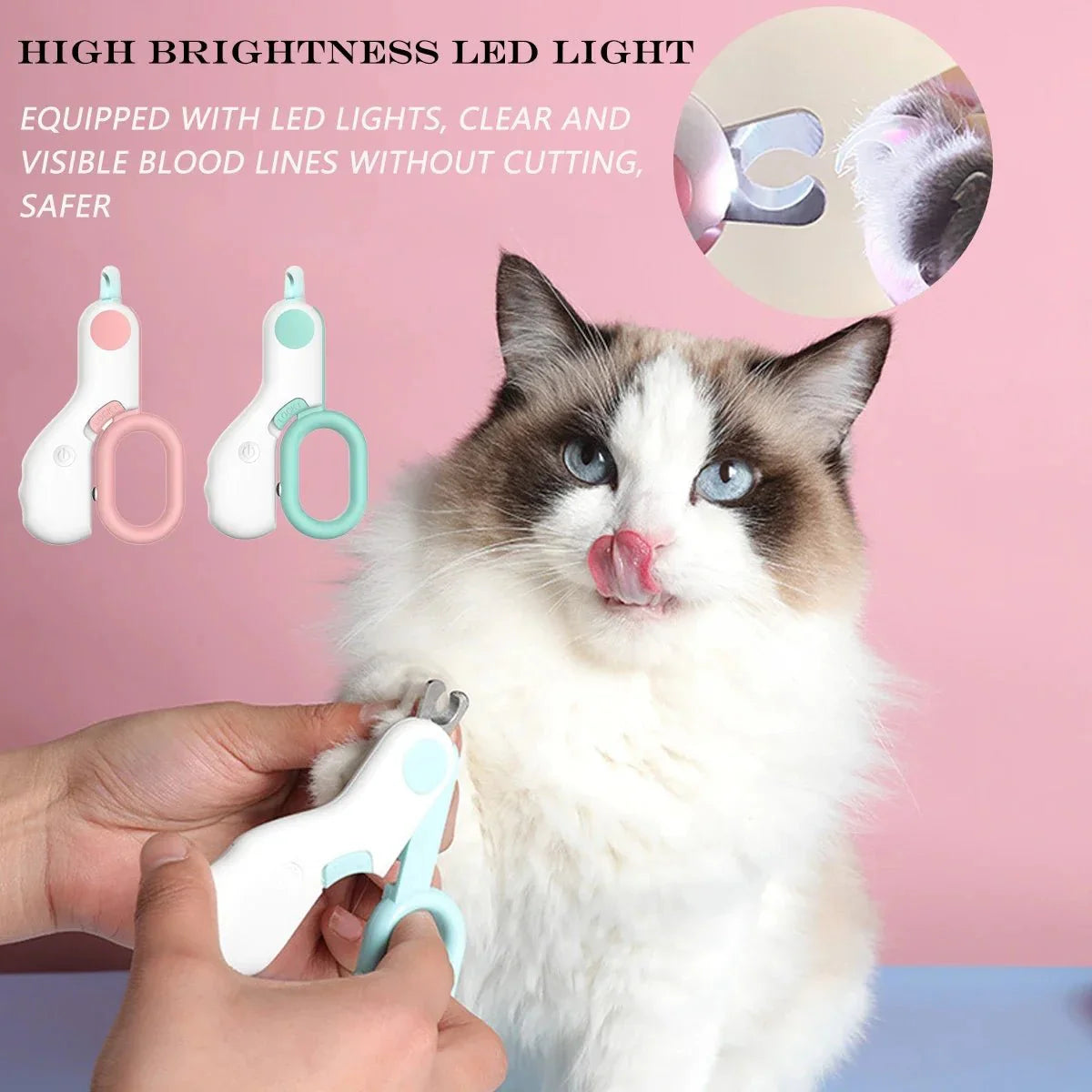 Professionele LED Nageltang voor Katten