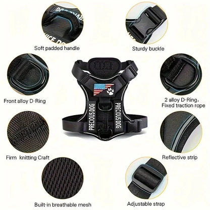 Reflecterend Hulphonden Harnas met 5 Patches