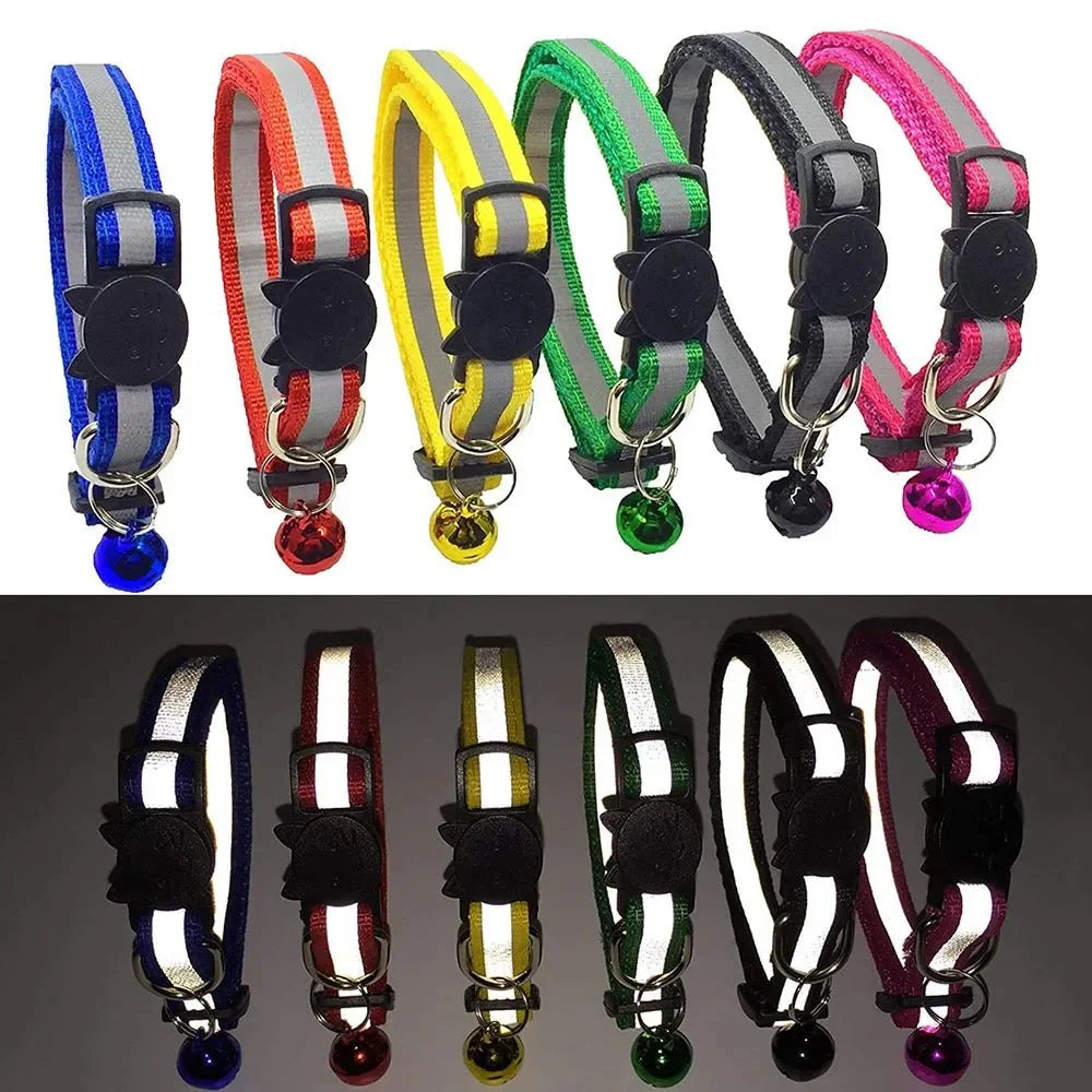 Reflecterende Breakaway Halsband met Belletje voor Katten