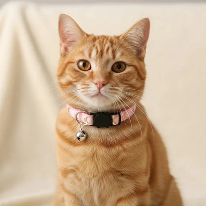 Reflecterende Kattenhalsband met Sterren & Maan - Veiligheidssluiting Halsbandje Kat