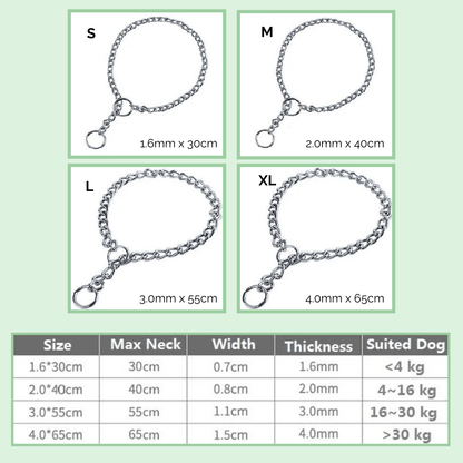 RVS Slipketting  – Verstelbare Stalen Halsband