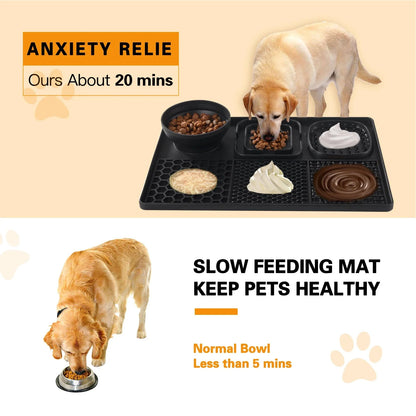 Siliconen Likmat - Slowfeeder voor Natvoer of Snacks