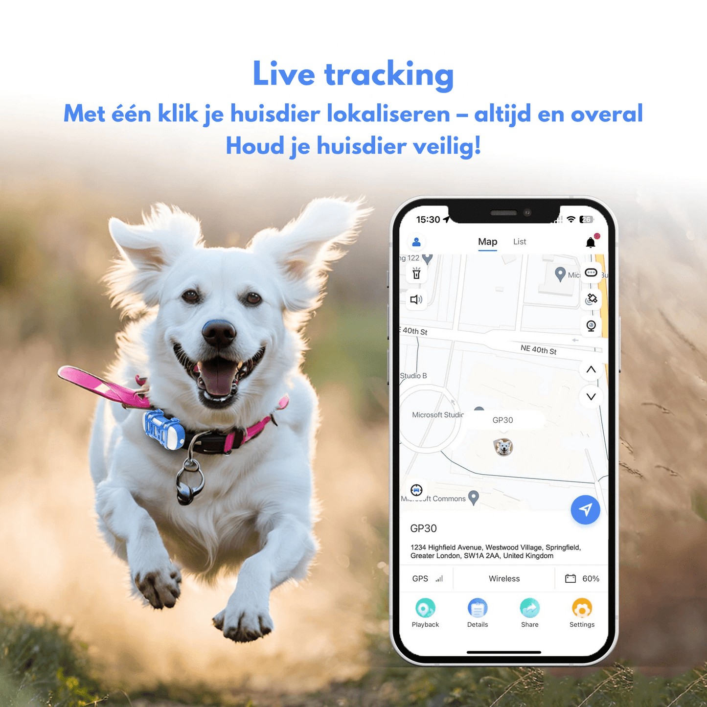 Slimme 4G GPS Tracker voor je Huisdier