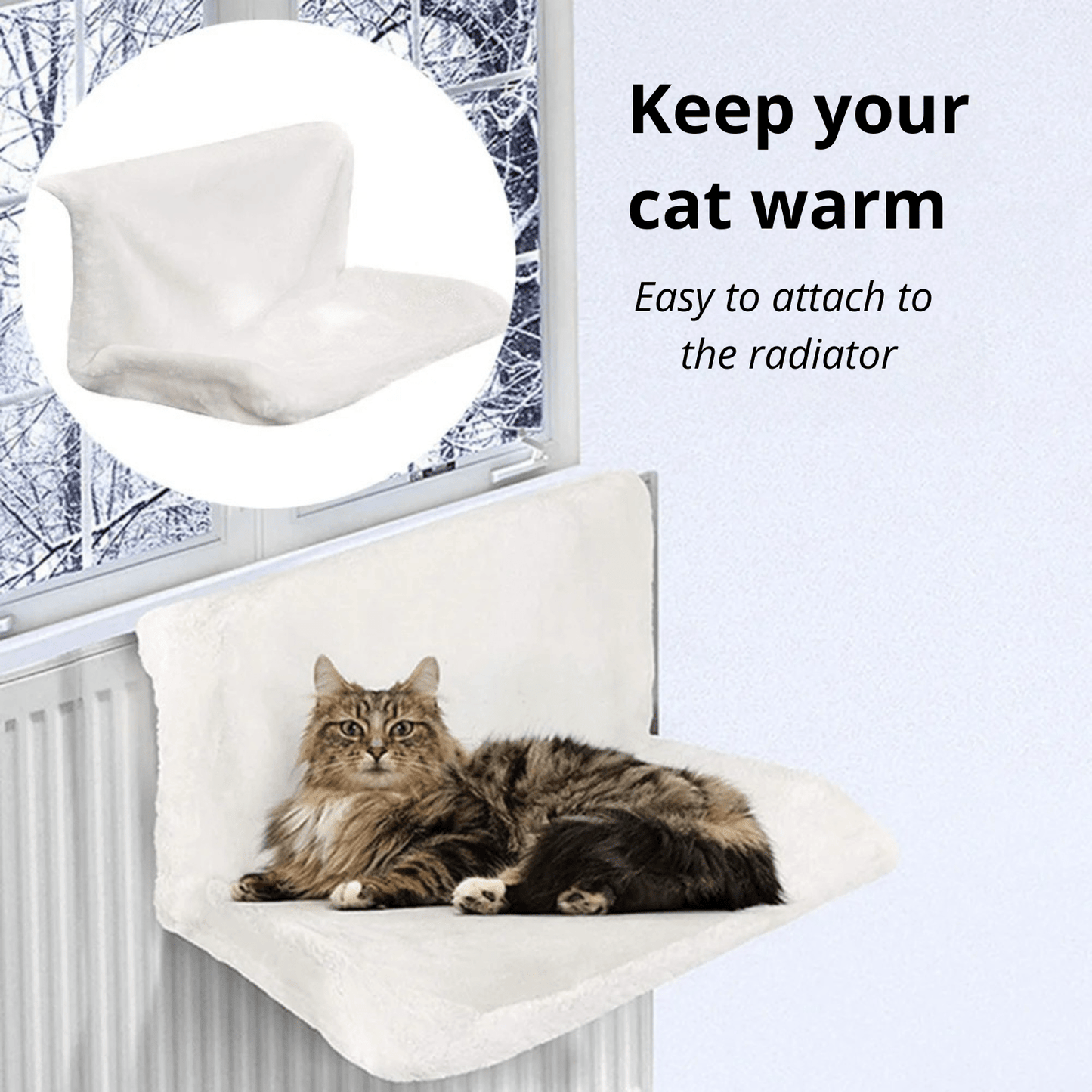 Kattenmand Hangend Pluche – Stevig Metalen Frame | Comfortabel Vensterbed