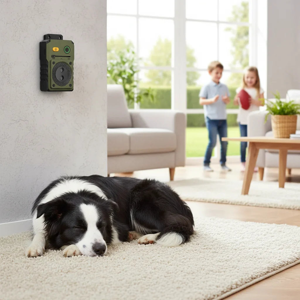 BarkGuard Ultrasone Anti-Blaf Apparaat – 3 Modi 50ft Bereik - Oplaadbaar & Waterdicht Wandmodel