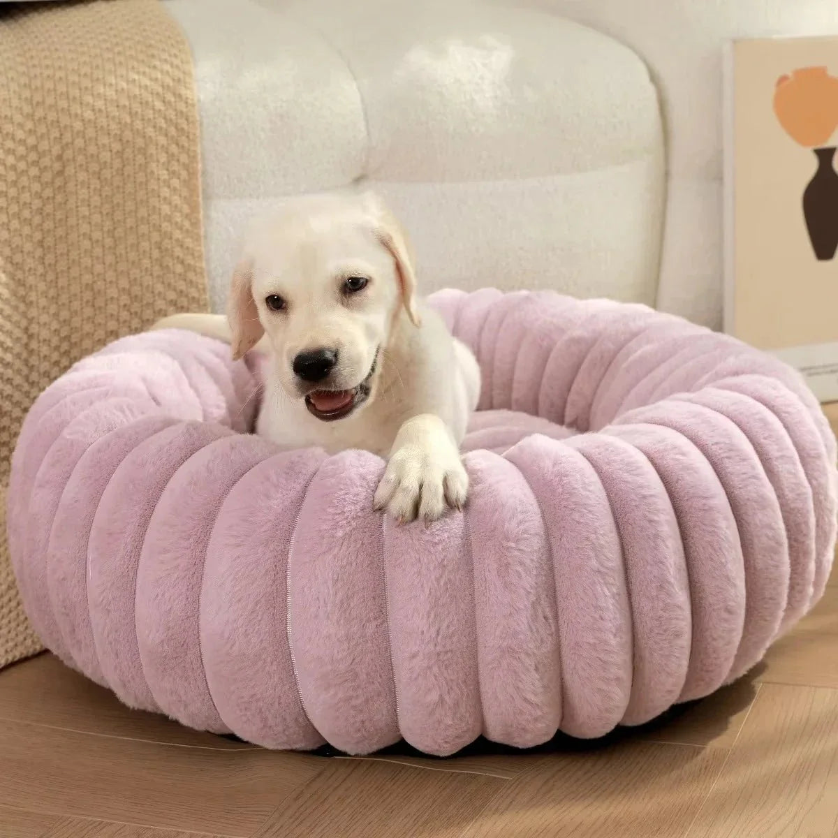 Ronde Donut Hondenmand – Superzacht Wasbaar Hondenbed voor Warmte & Comfort