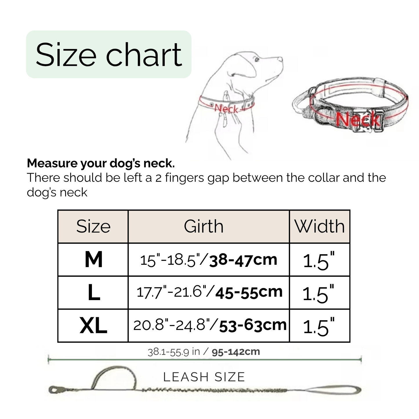 PowerPaw Tactische Hondenhalsband & Riem Set – Verstelbare Nylon Halsband met Schokdempende Bungee Hondenriem