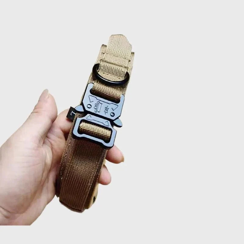 PowerPaw Tactische Hondenhalsband & Riem Set – Verstelbare Nylon Halsband met Schokdempende Bungee Hondenriem