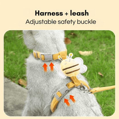 Verstelbaar Kattenharnas & Lijn Set