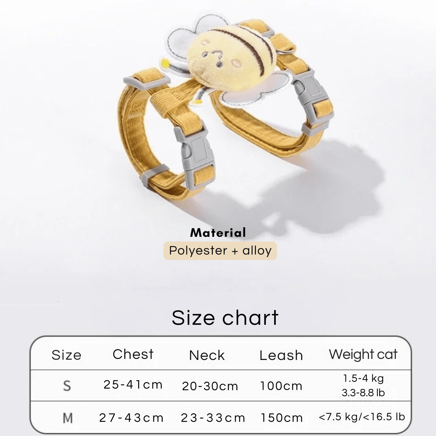 Verstelbaar Kattenharnas & Lijn Set