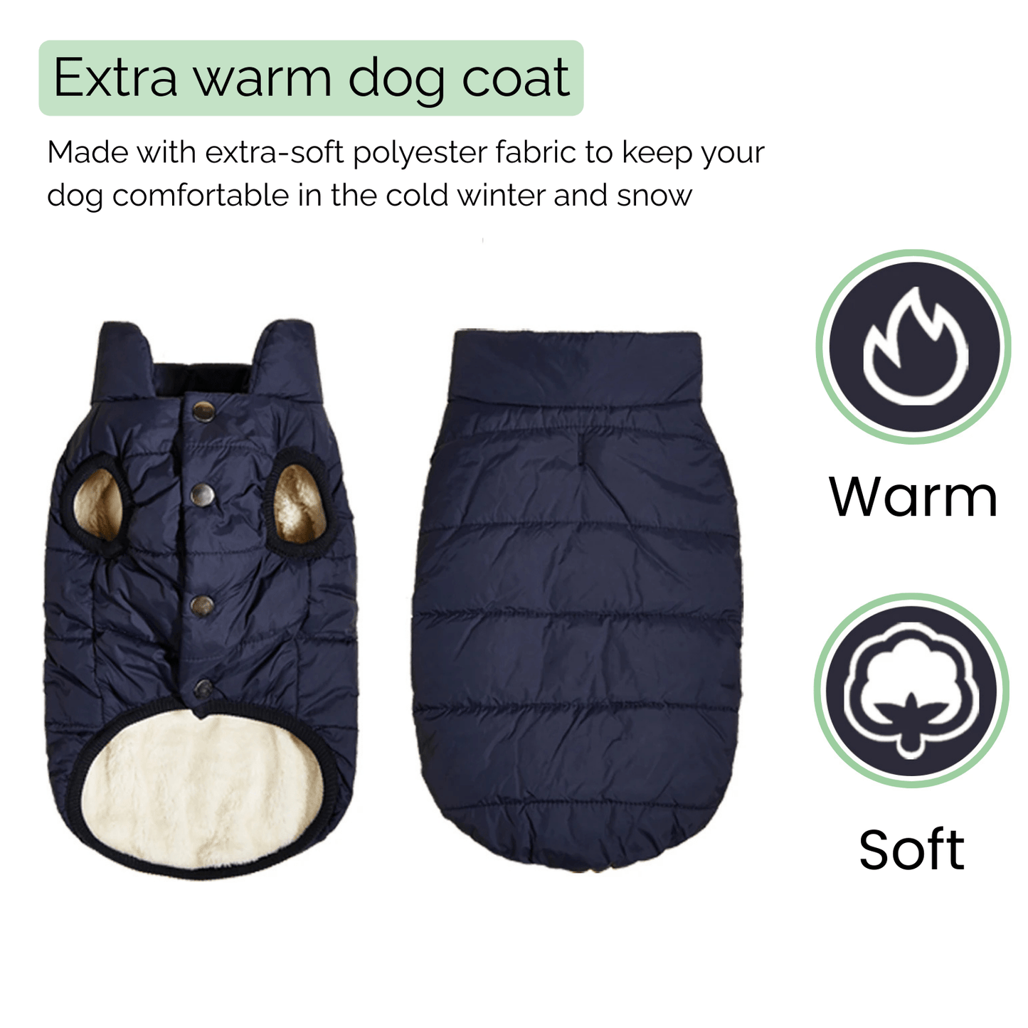 Warme Buitenjas voor Honden