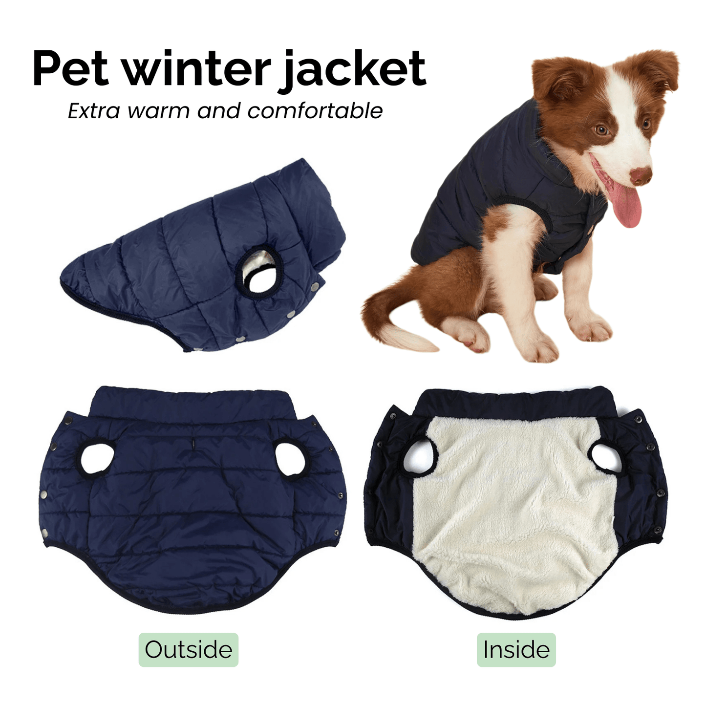 Warme Buitenjas voor Honden