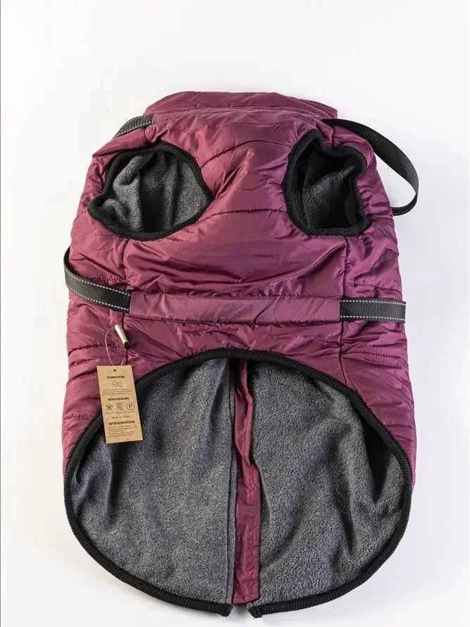 Warme Winterjas voor Honden met Ingebouwd Harnas