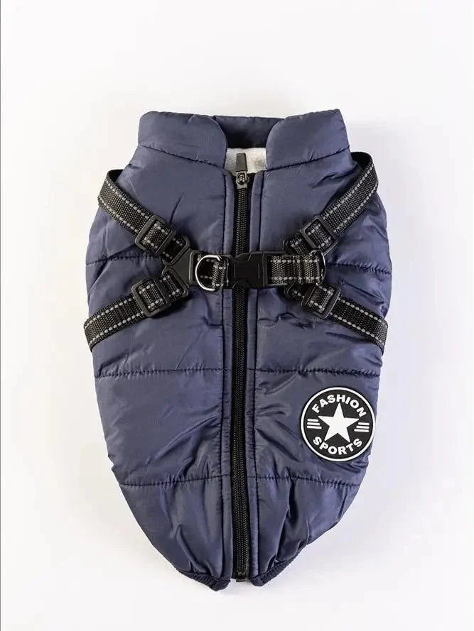 Warme Winterjas voor Honden met Ingebouwd Harnas