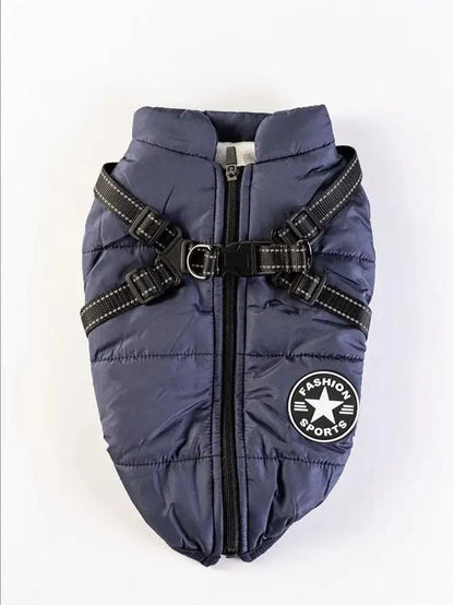 Warme Winterjas voor Honden met Ingebouwd Harnas