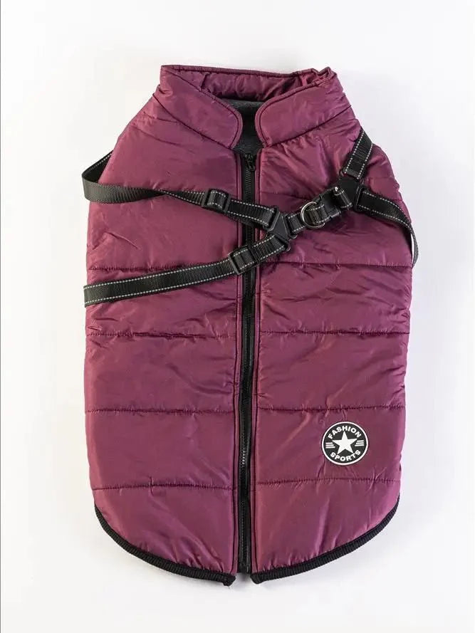 Warme Winterjas voor Honden met Ingebouwd Harnas