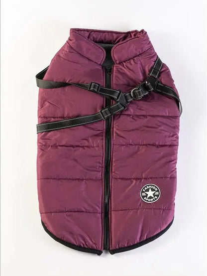 Warme Winterjas voor Honden met Ingebouwd Harnas