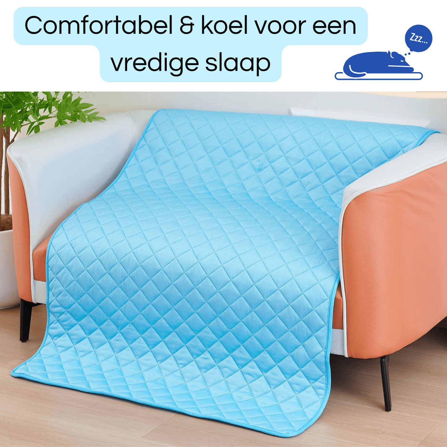 Hondenmat Zelfkoelend IJszijde – Wasbaar Reismat Voor Hond & Kat