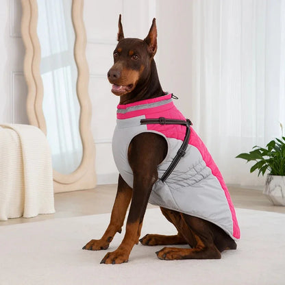 StormGuard Waterdichte Hondenjas met Harnas – Warme Reflecterende Winterjas voor Kleine & Grote Honden