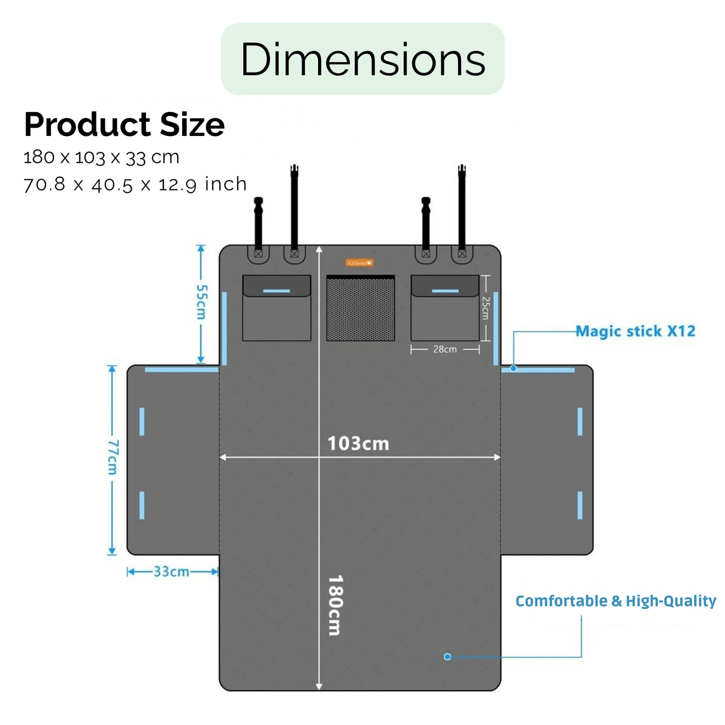 Waterdichte Kofferbakmat - Draagbare Autostoelhoes