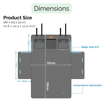Waterdichte Kofferbakmat - Draagbare Autostoelhoes