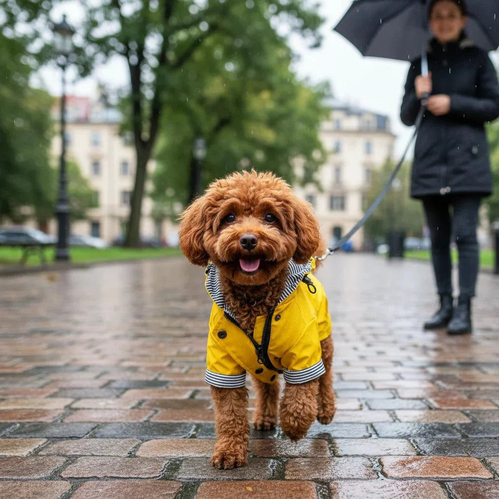 Hondenjas - Waterdichte Regenjas Hond Geel - Hondenkleding