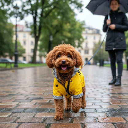 Hondenjas - Waterdichte Regenjas Hond Geel - Hondenkleding
